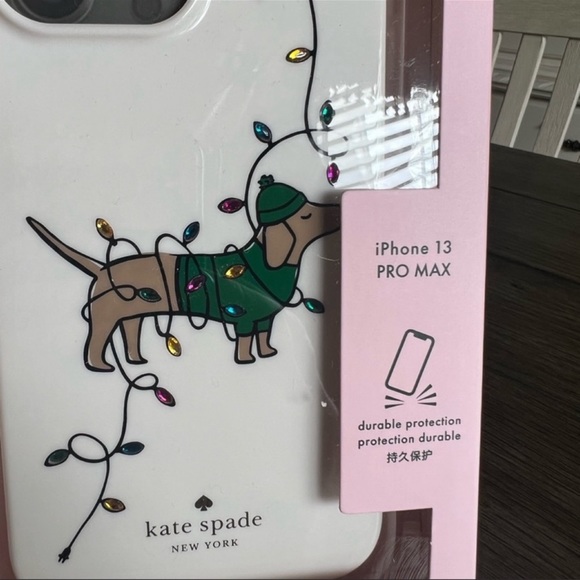 🐾Kate Spade🐾⛄️🎅🏻🎄DACHSHUND iphone Case 13 Pro Max - Picture 9 of 11
